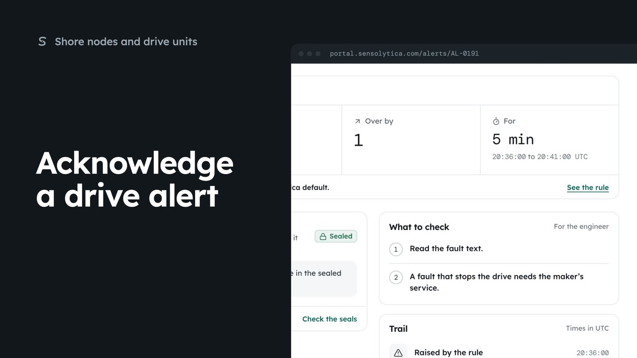 Poster for the tutorial Acknowledge a drive alert